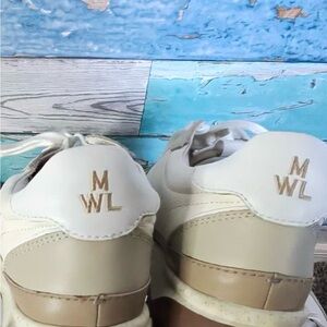 Madewell White and Tan Sneakers